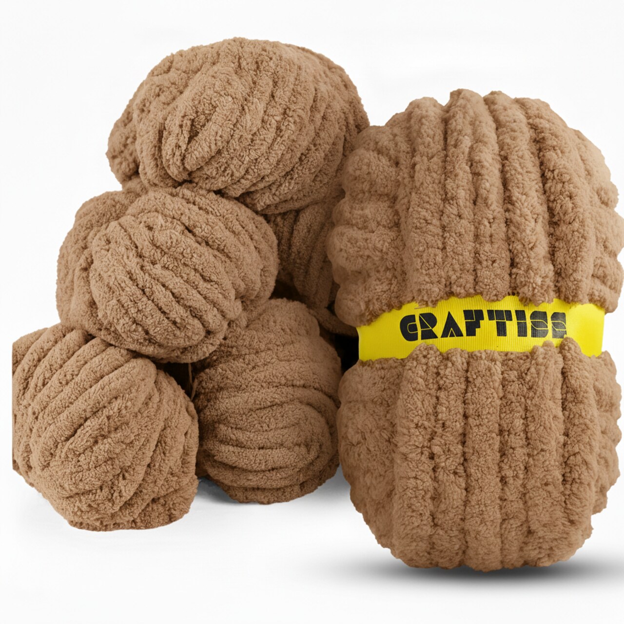 8 Rolls Chunky Chenille Yarn for Crocheting - Jumbo 7 Weight (27 yds, 8 oz Each Skein), Bulky Thick Crochet Knit Blanket Chunky Yarn for Hand Knitting